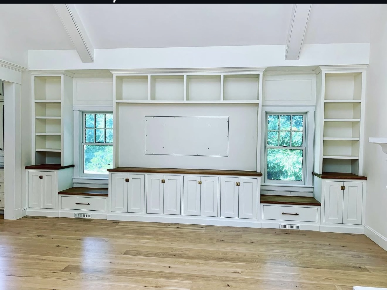 Living room built-in cabinetry